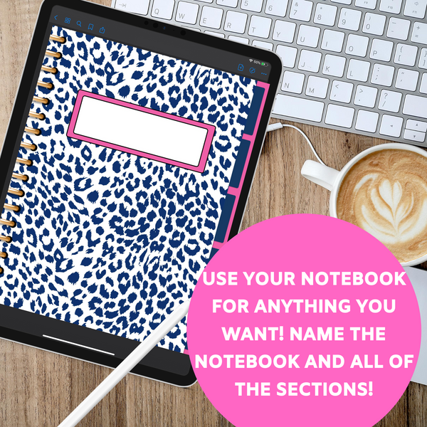 Blue Leopard Digital Notebook