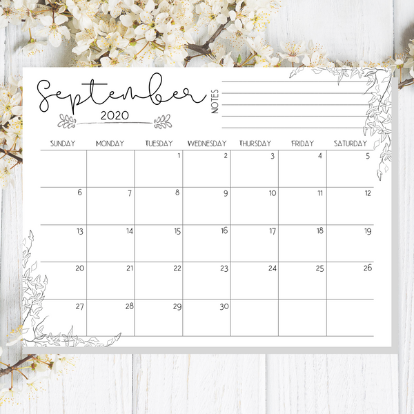 Stems 16-Month Monthly Calendar