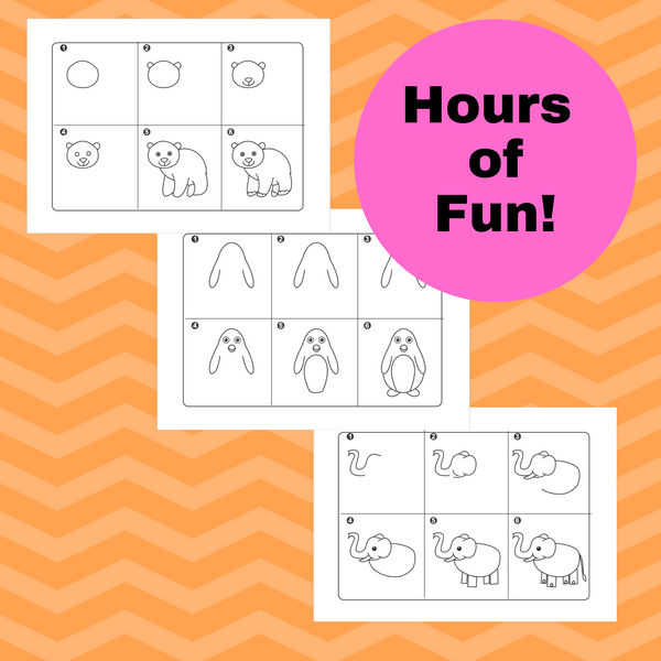50 Directed Drawing Worksheets for Kids!