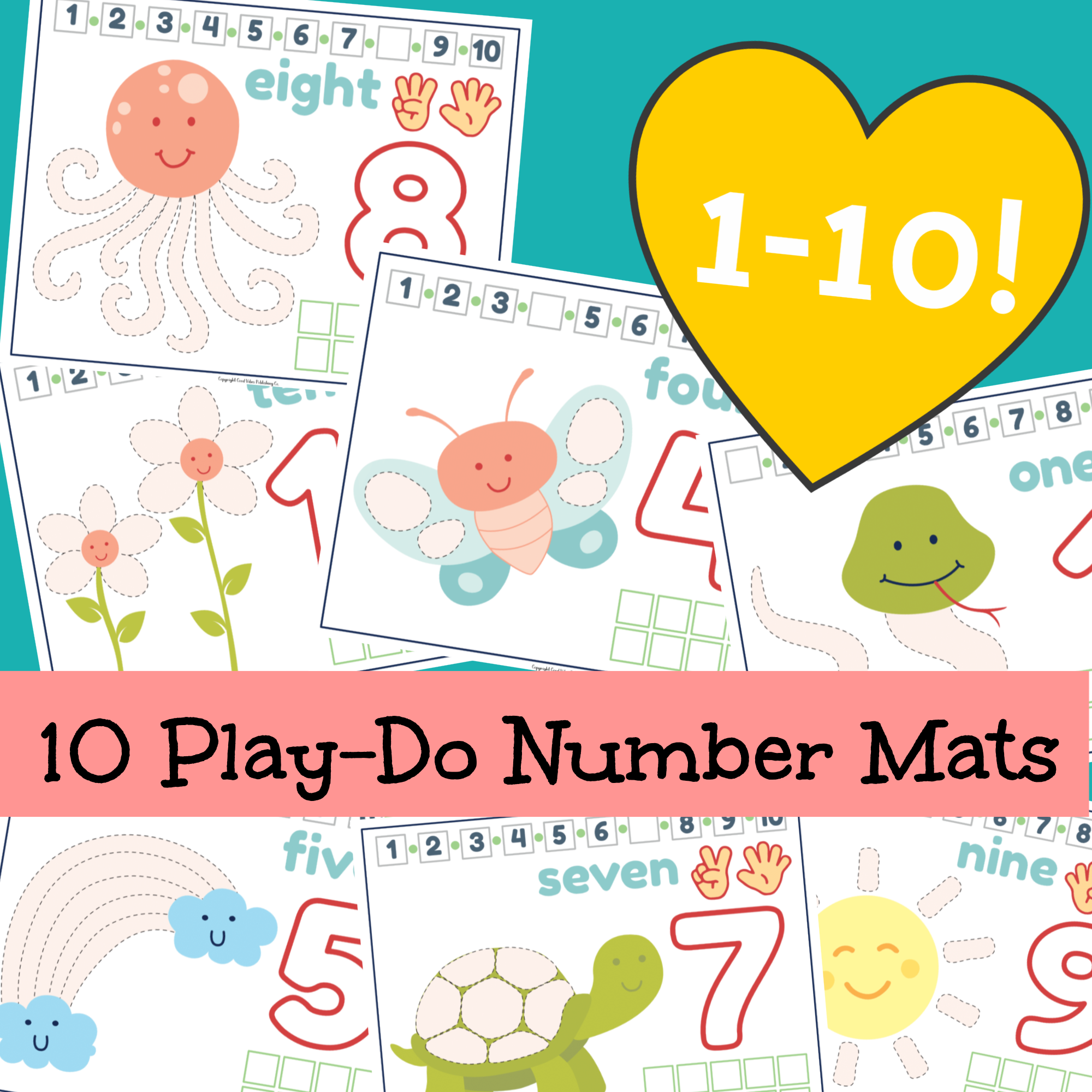 March Play-Doh Mats {1-20 and Make 10}